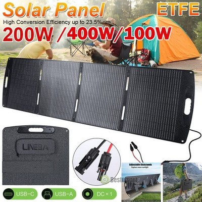 Solar Panel 400W 200W 100W Portable Solar Charger Foldable for RV Camping Home