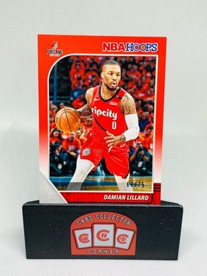 2019-20 Hoops Red #157 Damian Lillard /75 Trail Blazers JS