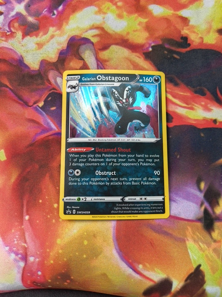 Pokemon Galarian Obstagoon SWSH059 Black Star Promo