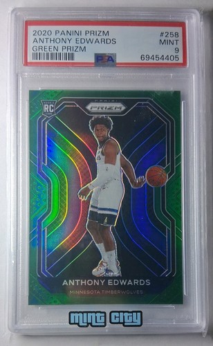 2020-21 Panini Prizm - Anthony Edwards #258 Green Prizm (RC)