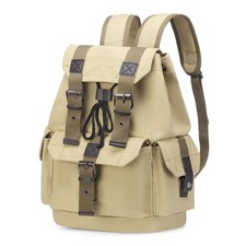 Vintage Canvas Backpack for Men Women, Durable Casual Daypack, Large Capacity...