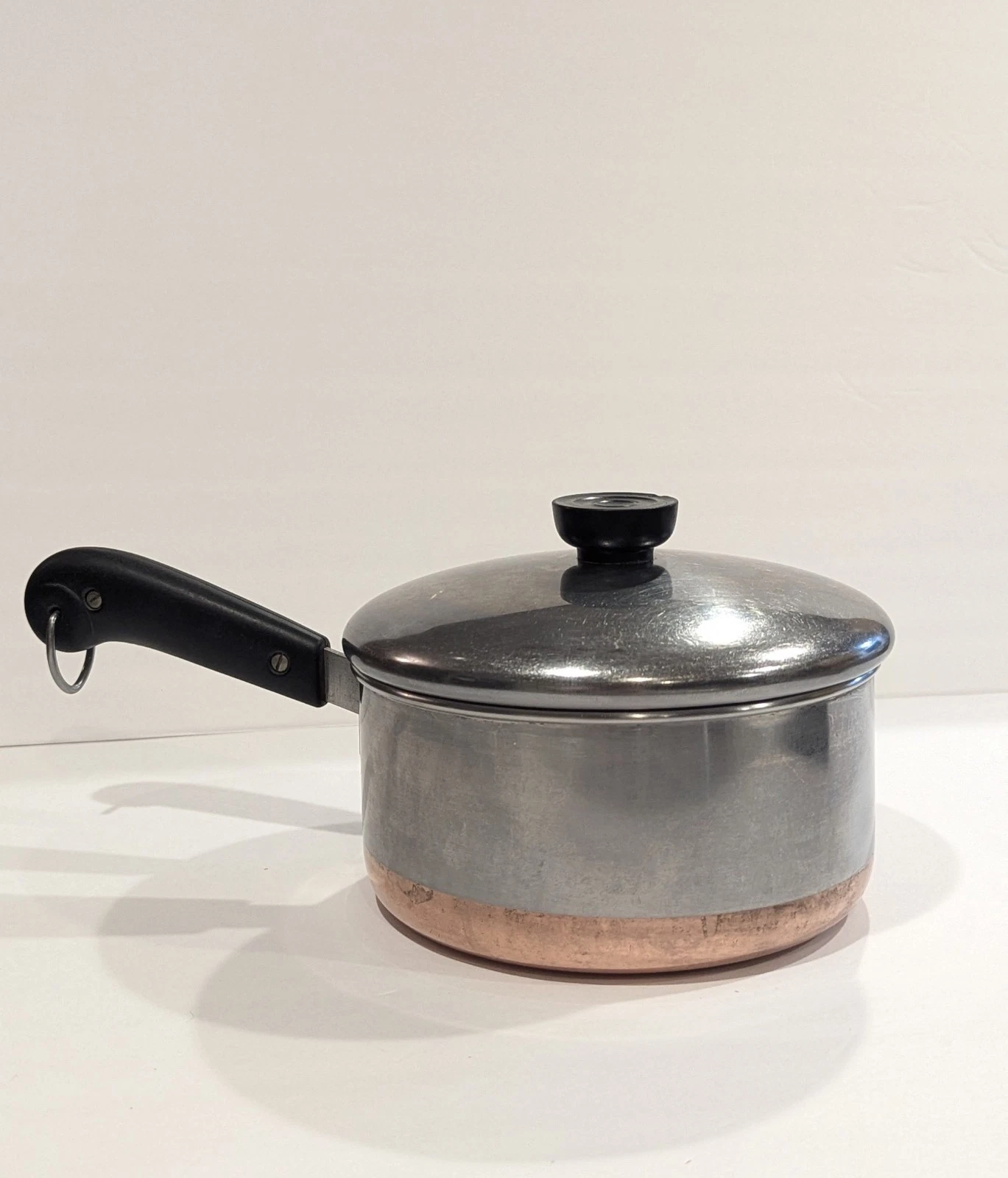 Vintage Revere Ware 1.5 Quart Sauce Pan Copper Clad Bottom w/Lid Pre ‘68 Clean