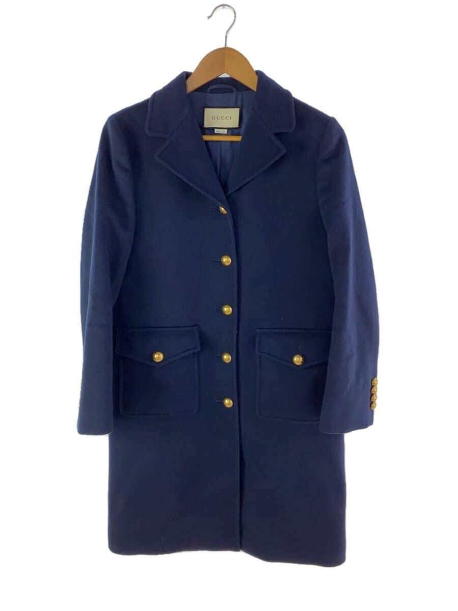 GUCCI Other Double G Chester Coat 18AW Italian 42 Wool Navy