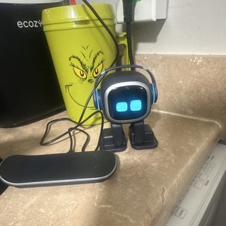 Living.AI EMO Desktop Pet Robot Toy w/ Charging Base Screen Face Headset