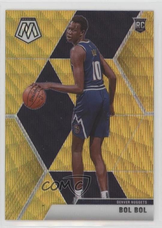 2019-20 Panini Mosaic Rookies Tmall Gold Wave Prizm Bol Bol #222 Rookie RC