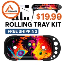 ROLLING CONSOLE TRAY KIT – 4.5" x 9" – GREAT FOR GIFT – FREE SHIPPING