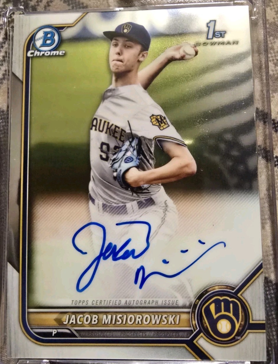 2022 Bowman Chrome Jacob Misiorowski #CDA-JMI Auto
