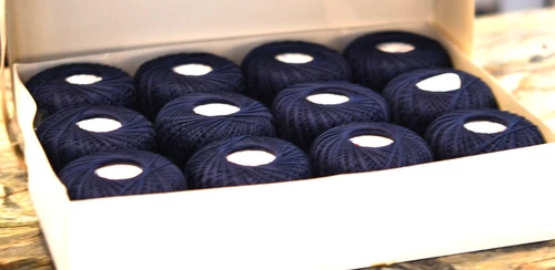 Pingouin Fil D'ecosse No. 5, Two Boxes/12-Marine & 12-Sevres,  Made in France video thumbnail