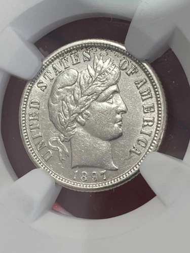 1897-S Barber Dime NGC AU Details