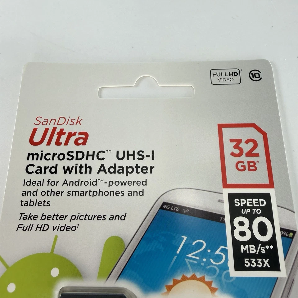 SanDisk Mobile Ultra Class10 32GB microSD micro SDHC UHS-I U1 Flash Memory Card - Image 2 of 4