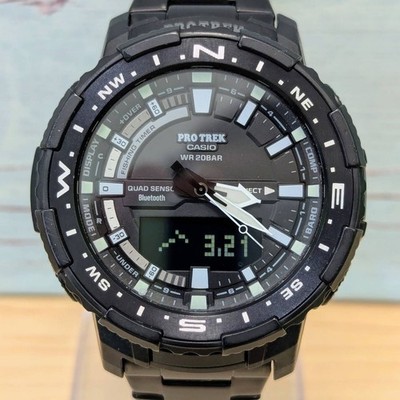 Casio Pro Trek PRTB70 Angler Line Metal Bracelet 20 Bar Water Resistant