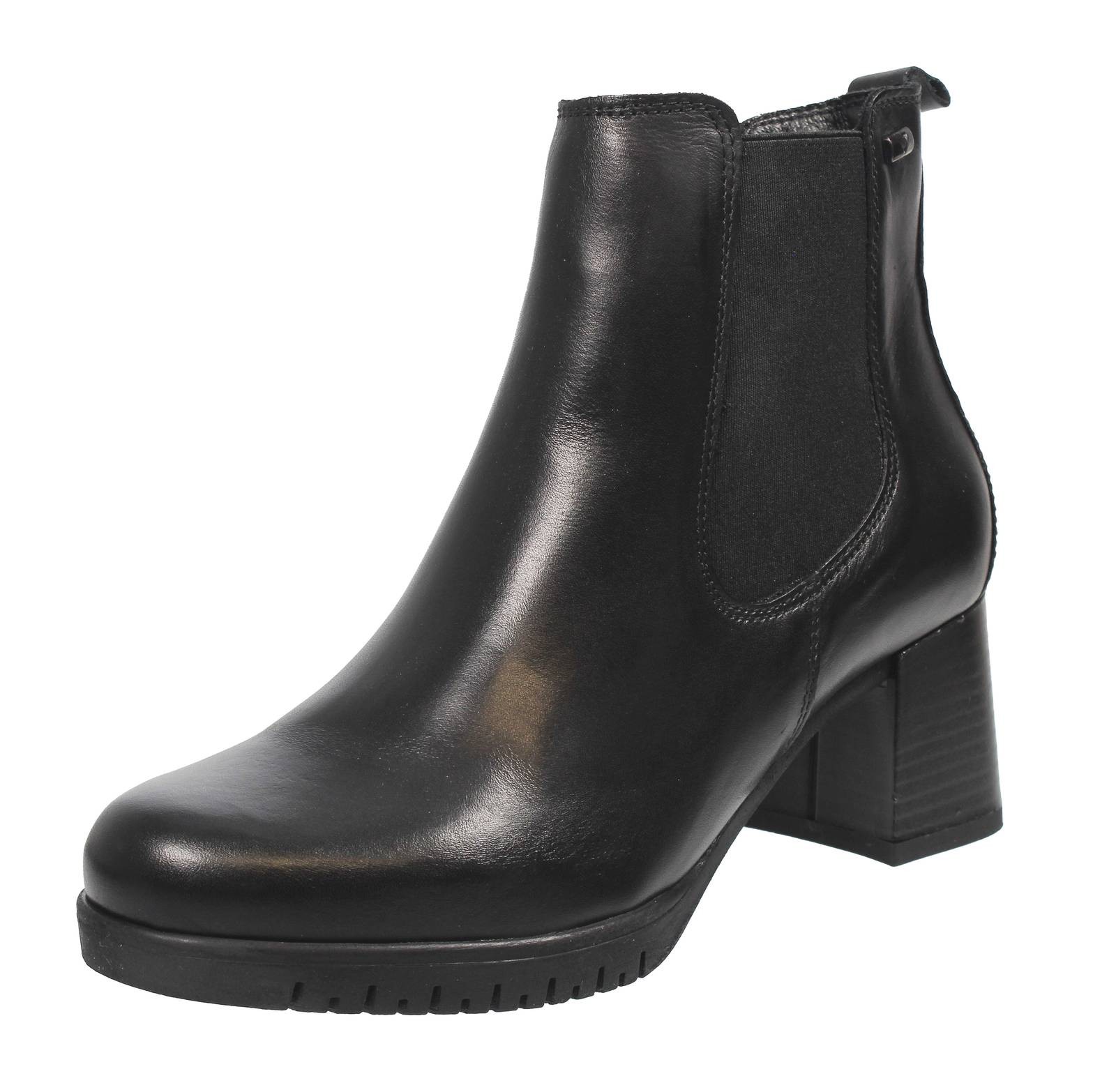 Valleverde Chelsea Boots Leder schwarz - Gre 36 23cm klassische Damenschuhe 26490₽