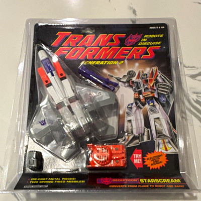 Hasbro Transformers Generation 2 STARSCREAM Decepticon Jet 1992 Sealed NIB