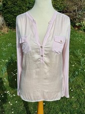 Blaumax Seidenbluse Seide Gr S puderrosa Rosa Langarm Viskose