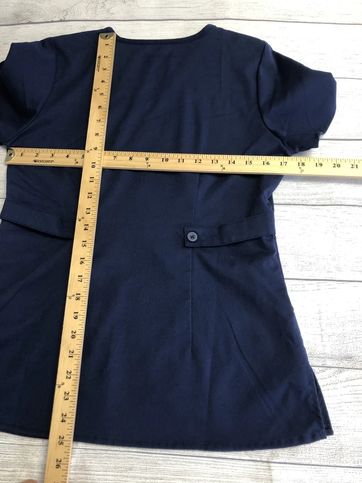 Blusa Médica Grey's Anatomy Para Mujer Pequeña Azul Ropa de Trabajo Médica Foto 3 de 4