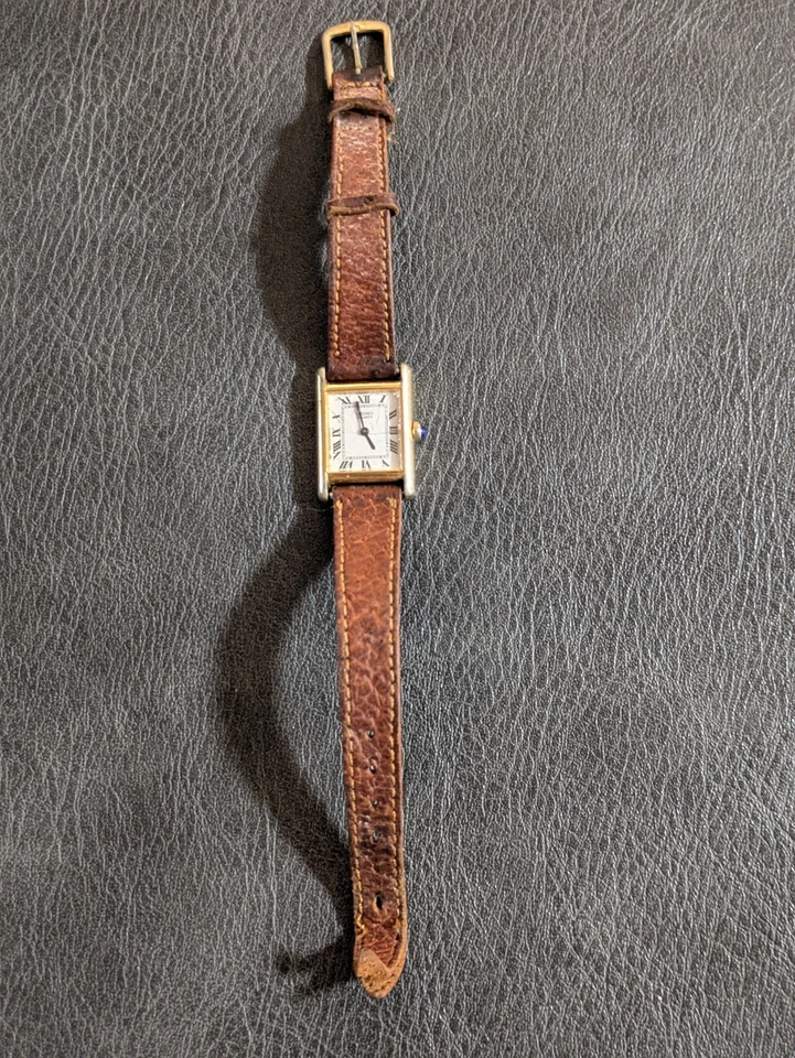 Reloj Pulsera Vintage Seiko Slim Tank Damas Cuero Negro 1400-5039 Nuevo Batt Foto 4 de 4