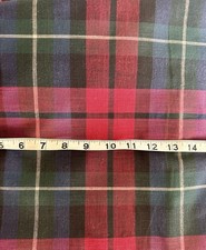 Classic Red/Green/Blue Muted Tones Tartan Plaid Upholstery Fabric 3yds 58  x110  