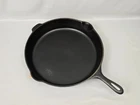 Vintage No. 12 Unmarked Wagner '14 INCH SKILLET' Smooth Bottom Cast Iron Skillet
