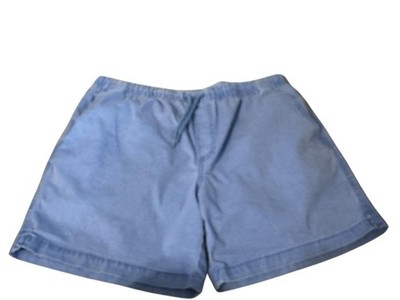 Izod Saltwater Stretch Flat Front Cotton Drawstring Blue Chino Short Men Large