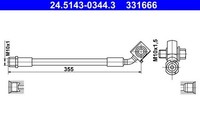 ATE Bremsschlauch 24.5143-0344.3 FüR Opel