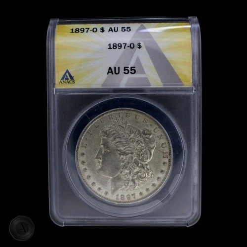 1897-O $1 Morgan Silver Dollar ANACS AU55 -E0065