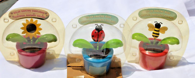 NEW PACKAGED LOT of 3 SOLAR DANCING BUGS & SUNFLOWER