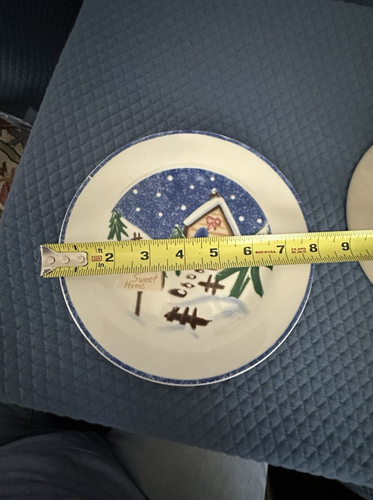 6-Winter 8" Salad/ Dessert Plate Home Sweet Home Today's Living GB Retailers - Picture 5 of 5