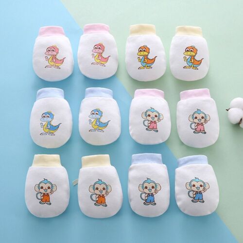 Care Pure Cotton Product Newborn Baby Mittens Anti Scratch Drawstring Gloves - Photo 1 sur 9