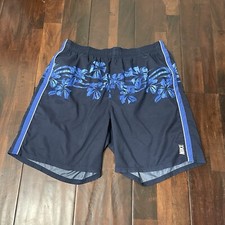 Vintage 90s Gray Tag Nike Swim Trunks Men s XXL Navy Blue