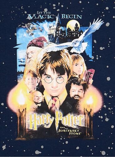 Harry Potter Wizarding World Blue Sorcerer’s Stone Graphic T-Shirt Size XS 4/5 - Picture 2 of 9