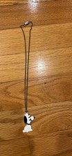 vintage snoopy metal enamel necklace