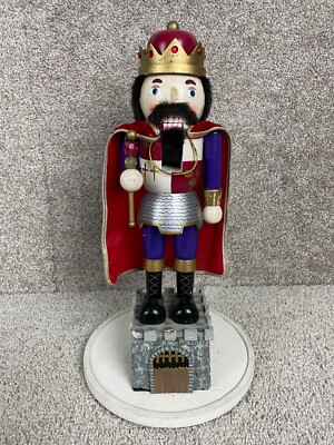 Bombay Company Christmas King Nutcracker Standing on Castle 4''x18'' Multicolor