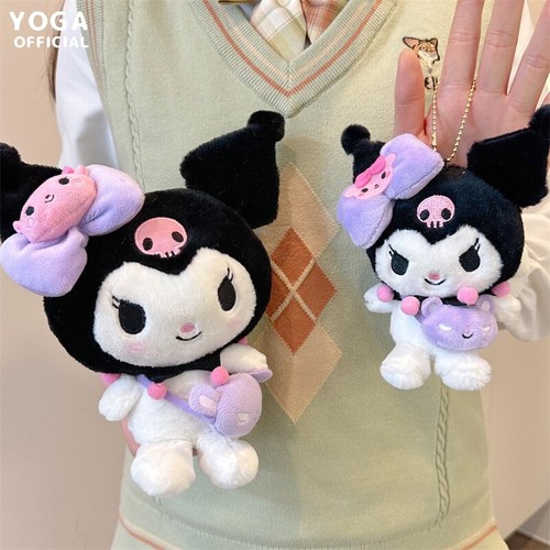 NEW! Kuromi Plush Doll Toy My Melody Satchel Series Keychain Pendant Gift HOT! - Afbeelding 5 van 22