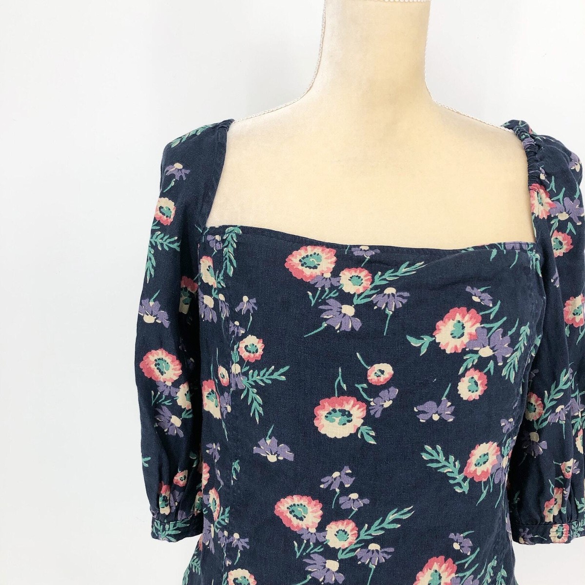 売れ筋商品|||ラルフローレン シャツ レディース トップス FLORAL ETTE PUFF SLEEVE SHIRT - Blouse - blue/multi-colored Lauren Ralph Lauren FLORAL GEORGETTE PUFF SLEEVE SHIRT