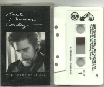 Earl Thomas Conley The Heart Of It All (Cassette, 1988 RCA)  VG-VG+ COND.