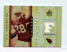 J.J. ARRINGTON 2005 Upper Deck Reflections Future Fabrics Jersey Relic 