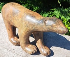 PIERRE CHENET BRONZE ANIMALIER OURS POLAIRE 35CMS X 16CMS QUALITÉ  ET PATINE !!!
