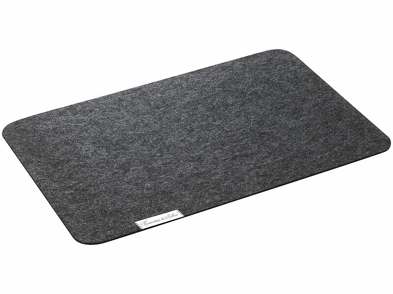 Set de table en feutre 45x30 de table rectangulaire gris anthracite x12 - 3