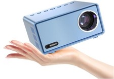 Mini Portable Projector w/5G Wi-Fi Bluetooth Full HD 1080P, Sierra Blue