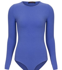 Long Sleeve Body Suit-Breathable Cotton Stretch T-Shirt Solids