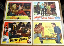 Original Very Rare Buster Crabbe Vintage Set 4 Circa 1950 Lobby Cards-
