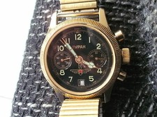 Russische Fliegeruhr mechanischer seltener Chronograph, Top Zustand Zugarmband