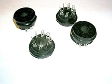 8 Pin Octal  Tube Socket Base lot of (4)