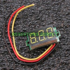 White 0-33V DC Mini Digital Voltage Voltmeter 3 Wire LED Display Variable R05