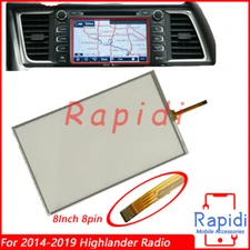 8-Pin Touch Screen Glass Digitizer Panel Fit 2014-19 Toyota Highlander Radio