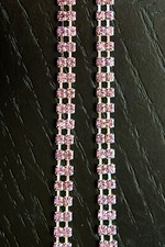 Decorative Adjustable Fashion Bra Straps-Double Row Pink Rhinestones