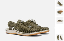 Keen Uneek Canvas Military Olive/Timberwolf Water Sandal Men's sizes 7-14/NEW