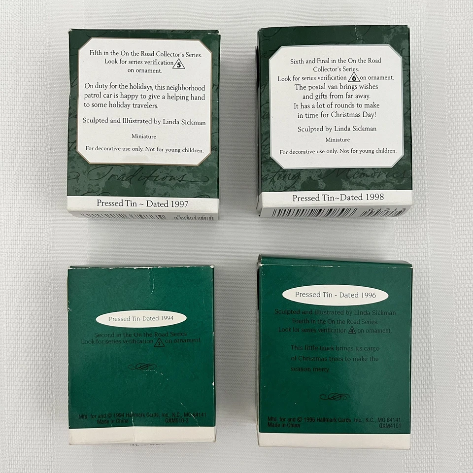 Hallmark Keepsake De Colección Navidad Mini Adornos 'En el Camino' Juego de 4 Taxi etc Foto 4 de 4