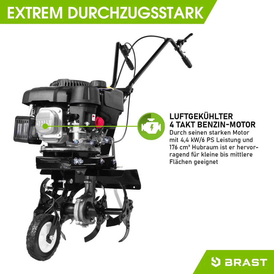 BRAST Motorhacke Benzin Ackerfräse 4,4kW(6PS) Selbstantrieb Gartenfräse AF5500s - Bild 4 von 4
