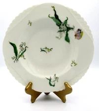 Antique Haviland & Co Meadow Visitors Large Rim Soup Bowl